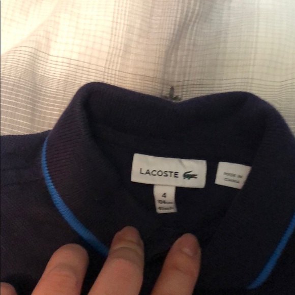 Lacoste Blue Polo 3Y - EUC - Picture 3 of 5